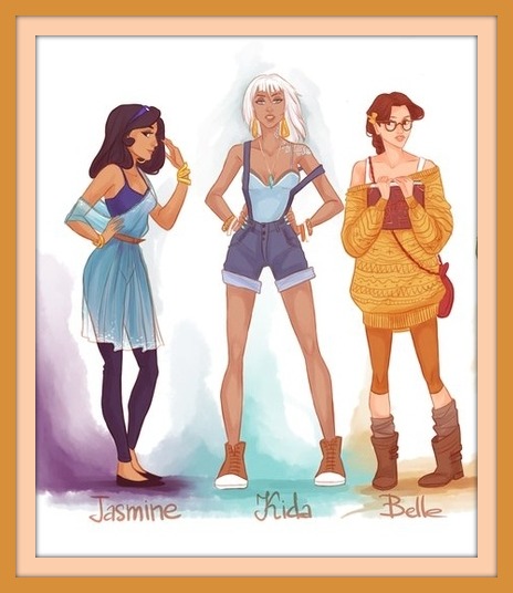 Jasmine, Kida, Belle