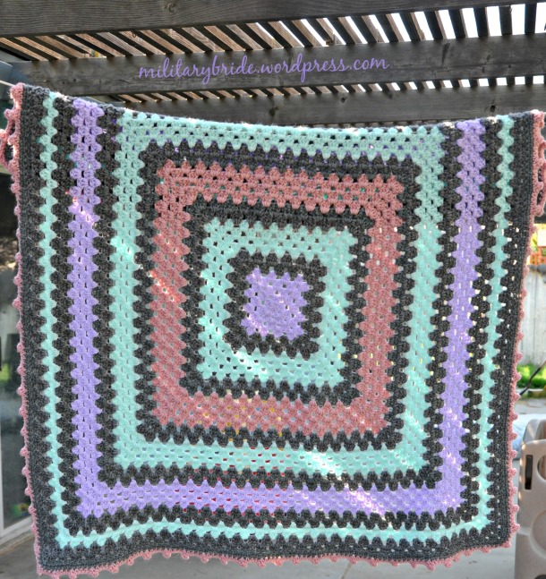 Modern Granny Square blanket